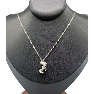Sterling Silver Disney Vintage Pendant 925 Mickey Mouse 19" Silver Tone Chain